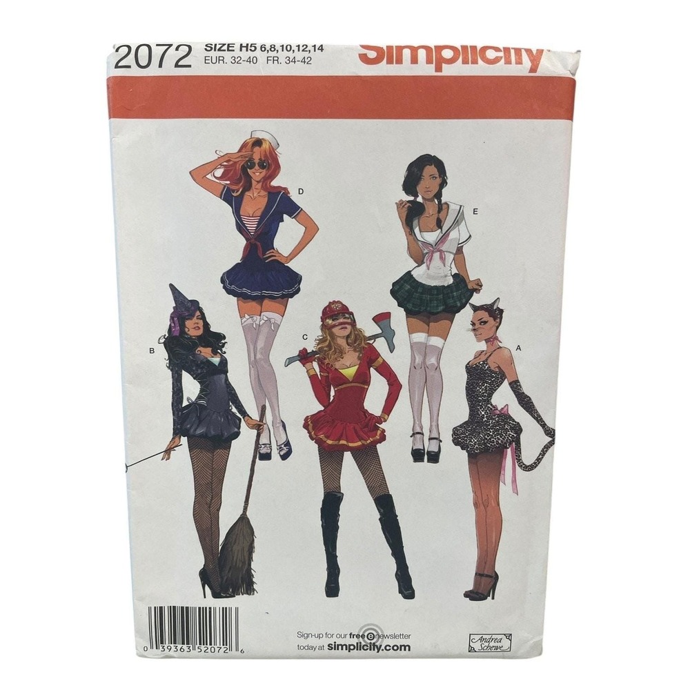 Simplicity 2072 Misses Costume Sewing Pattern Size 6-14